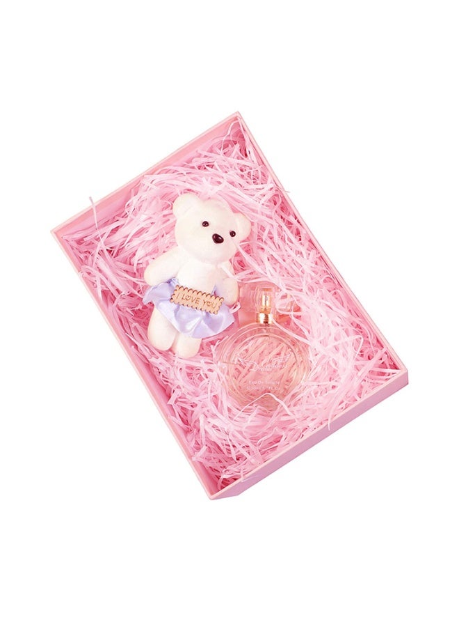 كاكو 100 غرام من خيوط ورق الرافيا المقطعة، صديقة للبيئة، قصاصات ورقية مجعدة، حشو ورق مقطع لحشو صناديق الهدايا (وردي) - Image 5